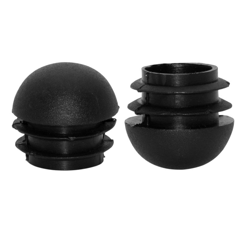 Flyshop 16-Pack 1-1/4", 32 mm OD Black Plastic End Caps Round Tube Inserts Furniture Glides for Tables and Chairs - Image 1